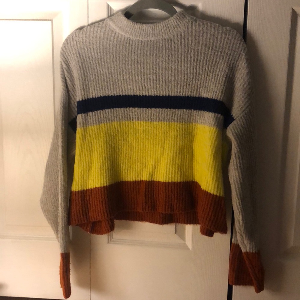 Block color sweater